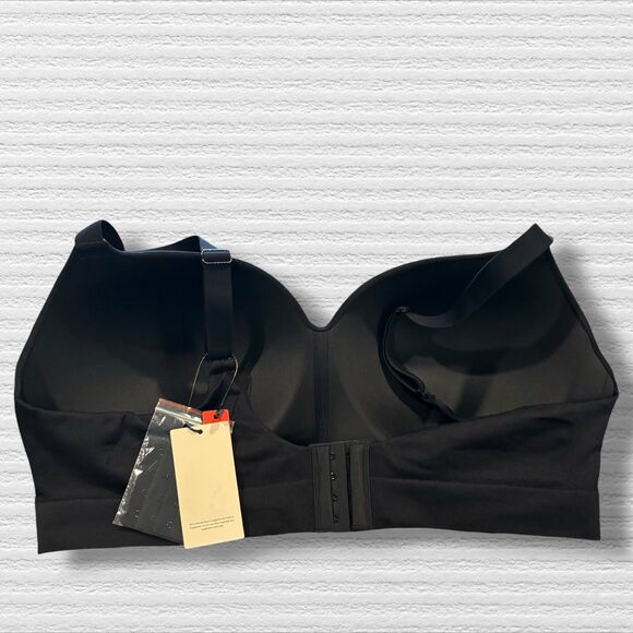 Popilush Black Support Bra 3XL Wireless Padded Shapewear Comfort Stretch NWT - Picture 2 of 4